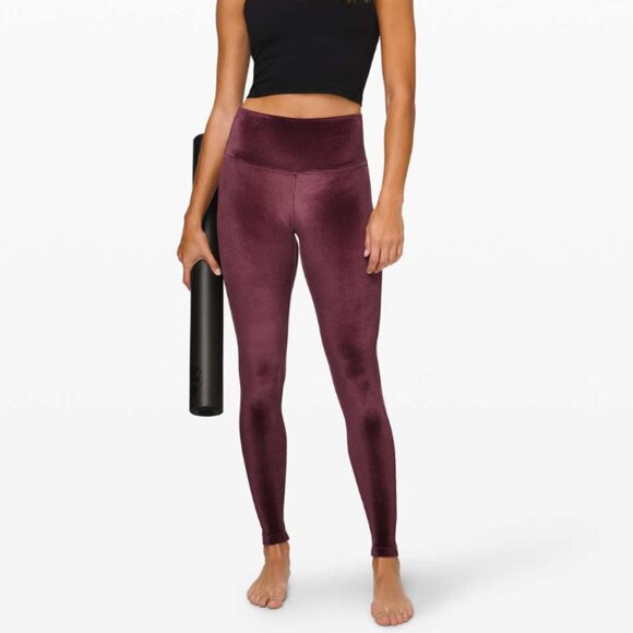 Lululemon Wunder Lounge High-Rise Tight 28" *Velvet Garnet - Size 4 Leggings - Picture 1 of 10